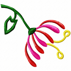 Flowers And Tree Embroidery Design 5